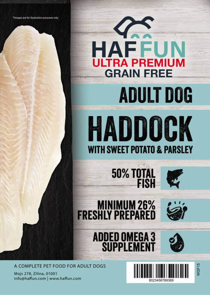Adult Grain-Free Haddock with sweet potato and parsley